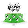 Topper ozdoby na tort napis Happy Birthday piłka nożna dekoracje urodzinowe sportowe